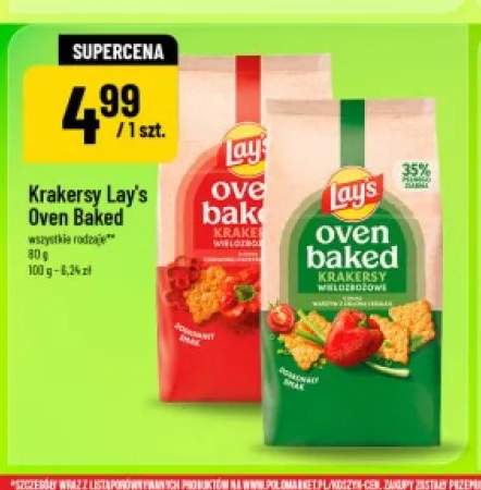 Krakersy Lay's Oven Baked o smaku czerwonej papryki +1 wariant