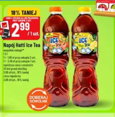 Napój Hatti Ice Tea brzoskwinia +1 wariant