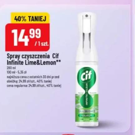 Spray do czyszczenia Cif Infinite Lime & Lemon