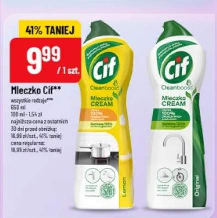 Mleczko Cif Lemon +1 wariant