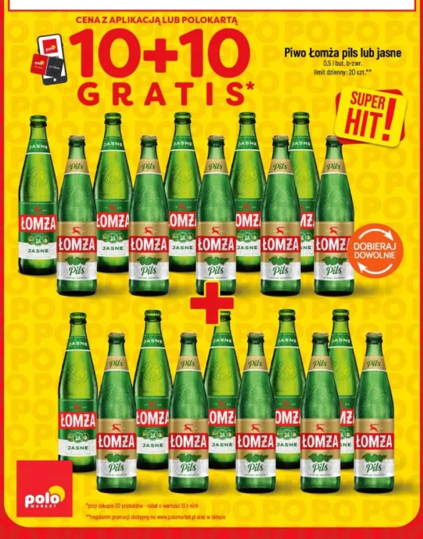 Piwo Łomża pils +1 wariant