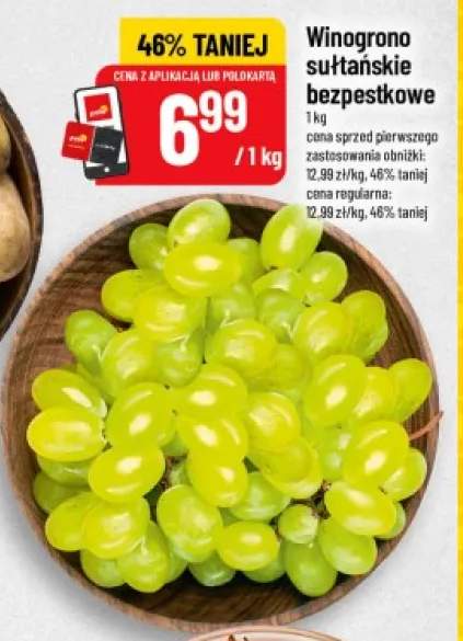 Winogrona sułtańskie bezpestkowe