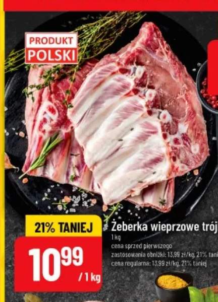 Żeberka wieprzowe trójkąty