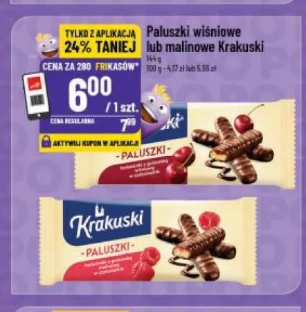 Paluszki malinowe Krakuski +1 wariant