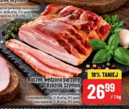 Boczek wędzono parzony Rzeźnik Szymon