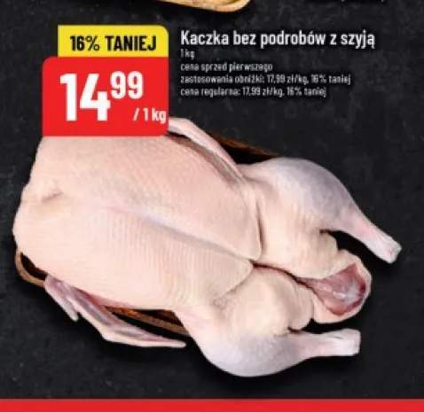 Kaczka bez podrobów z szyją