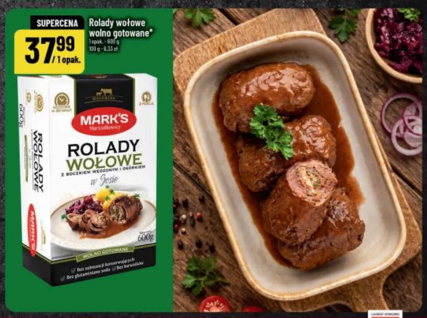Rolady wołowe wolno gotowane Mark's