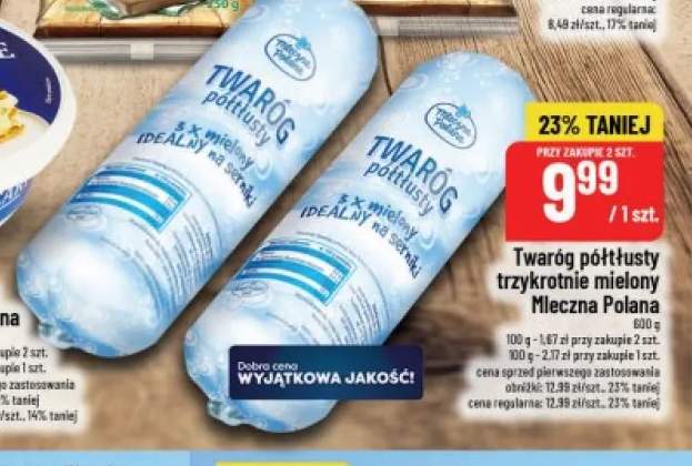 Twaróg półtłusty trzykrotnie mielony Mleczna Polana
