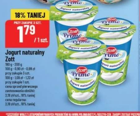 Jogurt naturalny Zott Primo