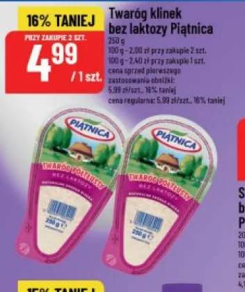 Twaróg klinek bez laktozy Piątnica