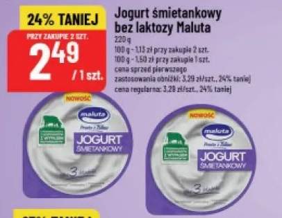 Jogurt śmietankowy bez laktozy Maluta