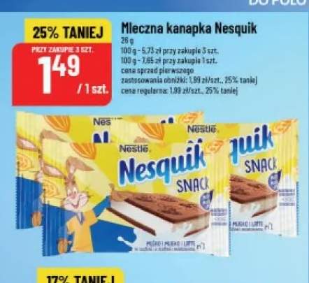 Mleczna kanapka Nesquik