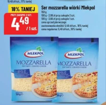 Ser mozzarella wiórki Mlekpol