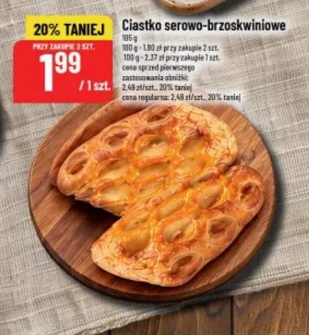 Ciastko serowo-brzoskwiniowe