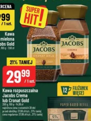 Kawa rozpuszczalna Jacobs Crema +1 wariant