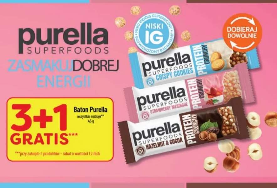 Baton Purella Crispy Cookies +2 warianty