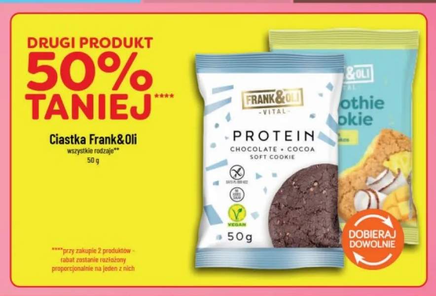 Ciastka Frank & Oli Protein Chocolate + Cocoa +1 wariant