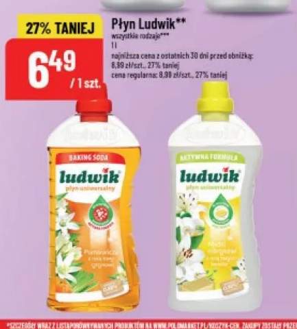 Płyn uniwersalny Ludwik pomarańcza z nutą trawy cytrynowej +1 wariant