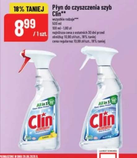 Płyn do czyszczenia szyb Clin Lemon +1 wariant