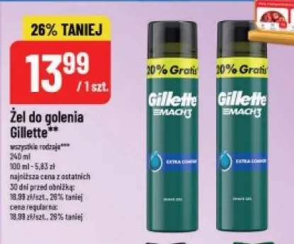 Żel do golenia Gillette Mach3 Extra Comfort