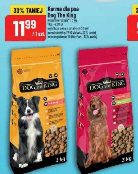Karma dla psa Dog The King wołowina i warzywa +1 wariant