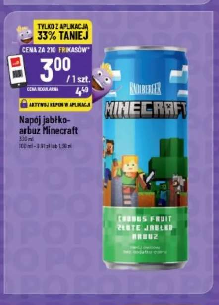 Napój jabłko-arbuz Minecraft Radlberger