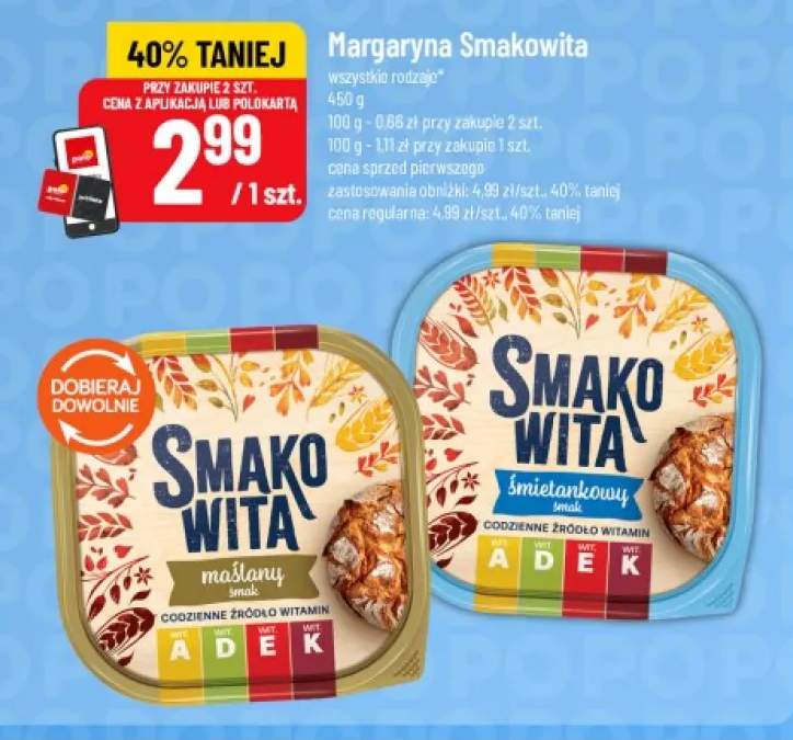 Margaryna Smakowita maślany smak +1 wariant